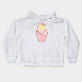 A cute baby girl Kids Hoodie